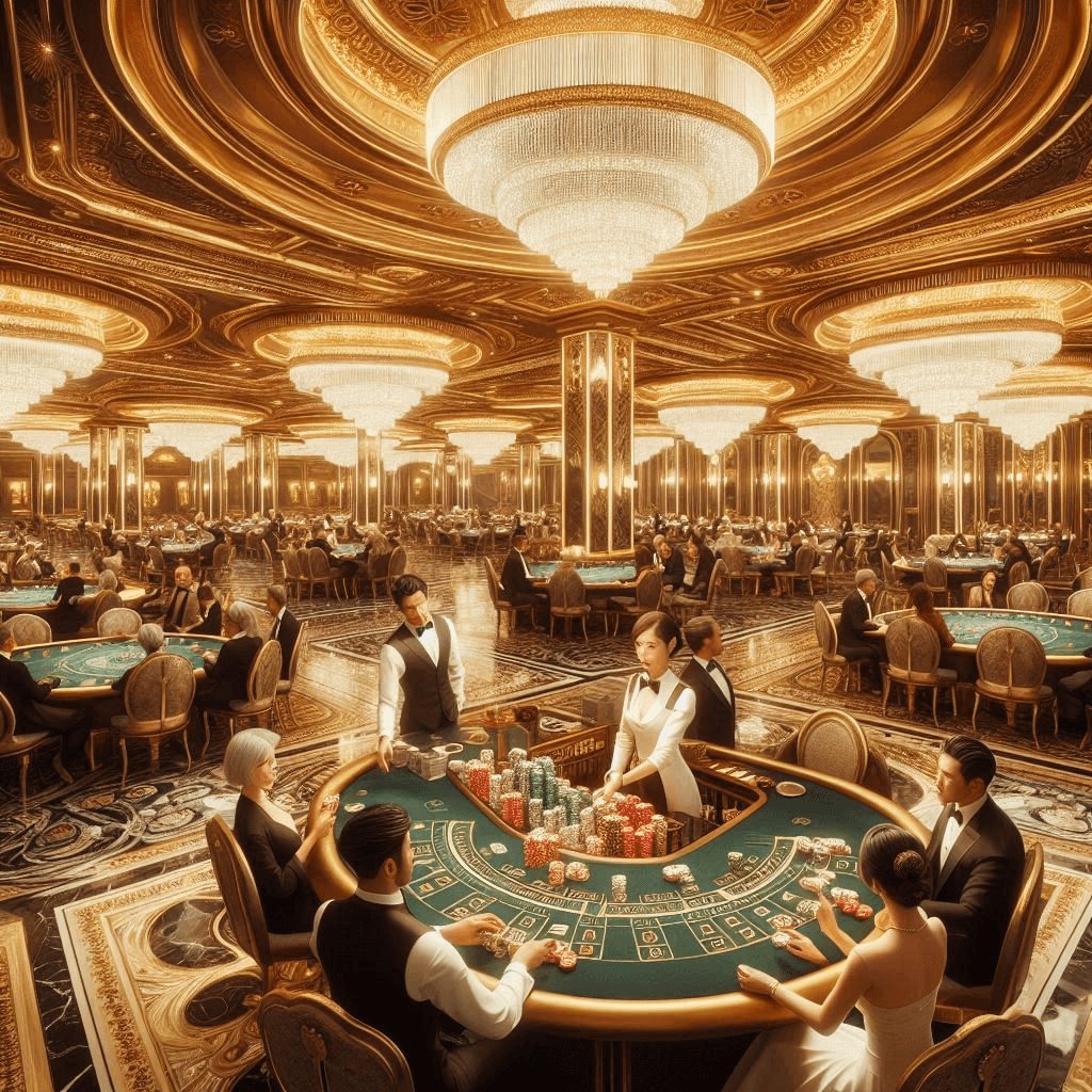 In the heart of the glittering Las Vegas strip, where opulence and entertainment collide in a dazzling display, the Luxury Palazzo Casino.